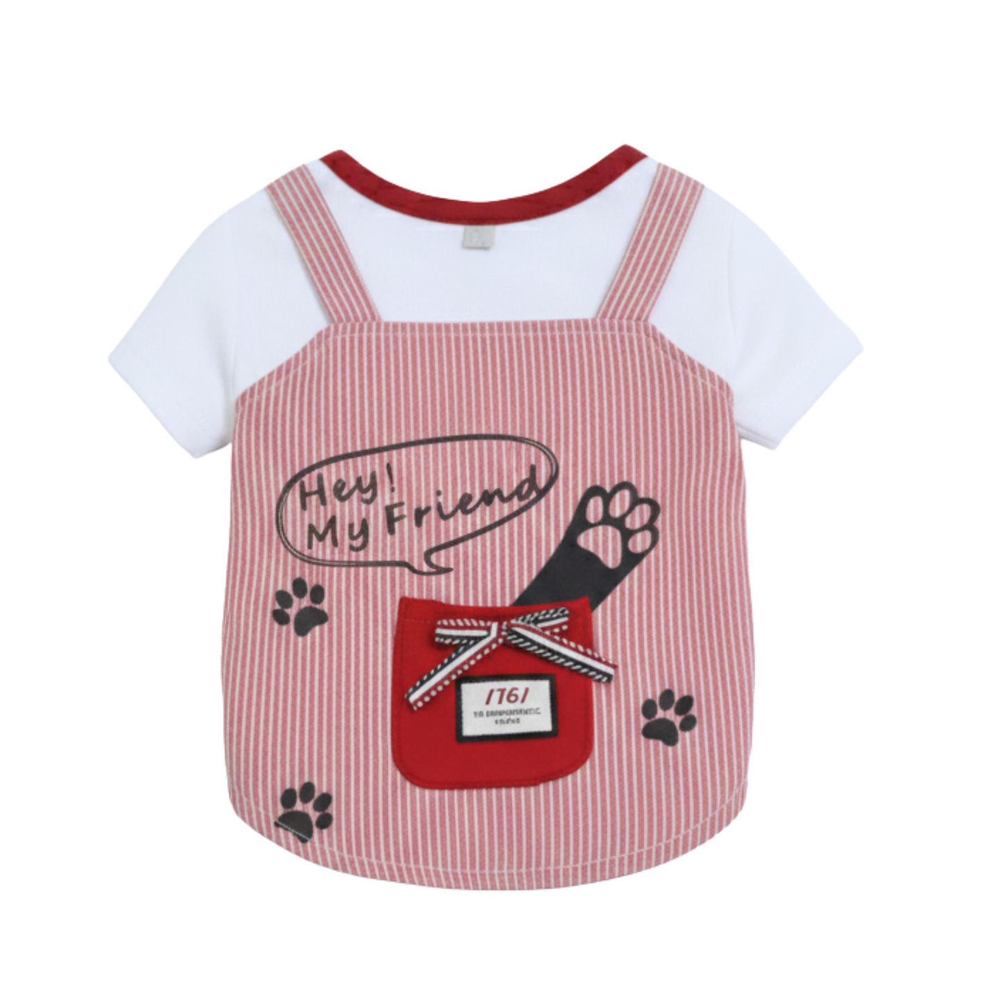 T-shirt Fashion Rojo Con Blanco / XL