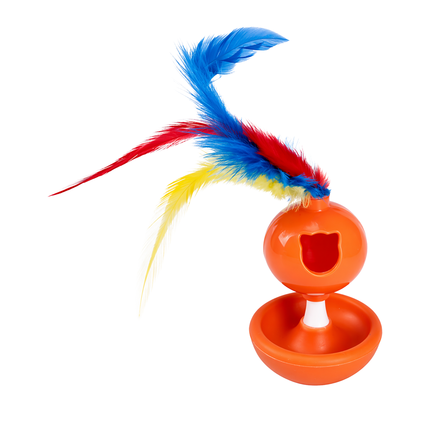 Juguete Para Gatos Con Plumas / Dispensador D Treat