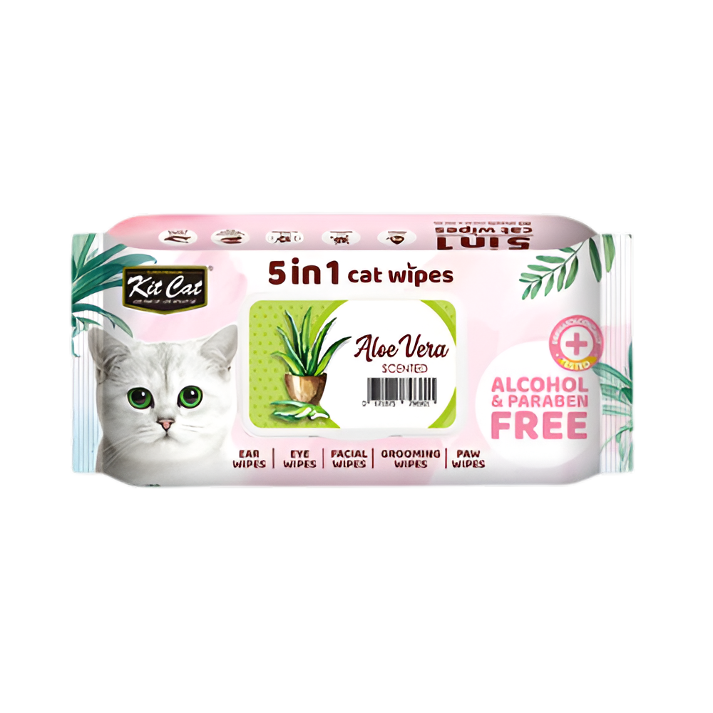 Kit Cat Toallitas Humedas Aloe Vera Para Gato