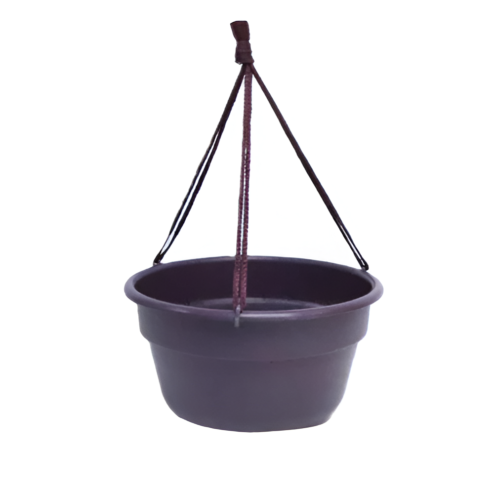 Pote Colgante Plástico Morado 12"
