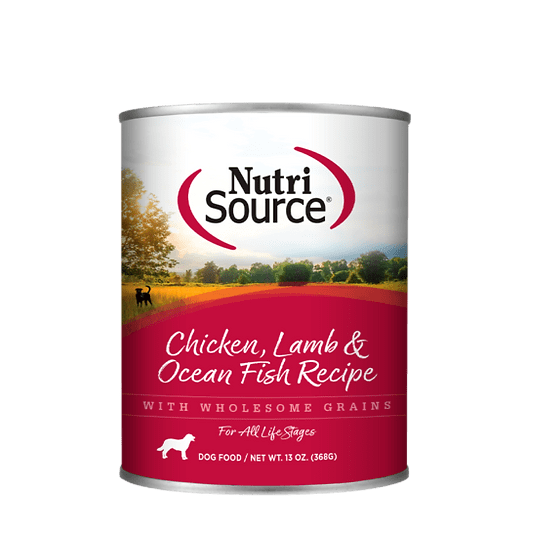 Alimento NutriSource en Lata Perro de Cordero y Pescado 13Oz