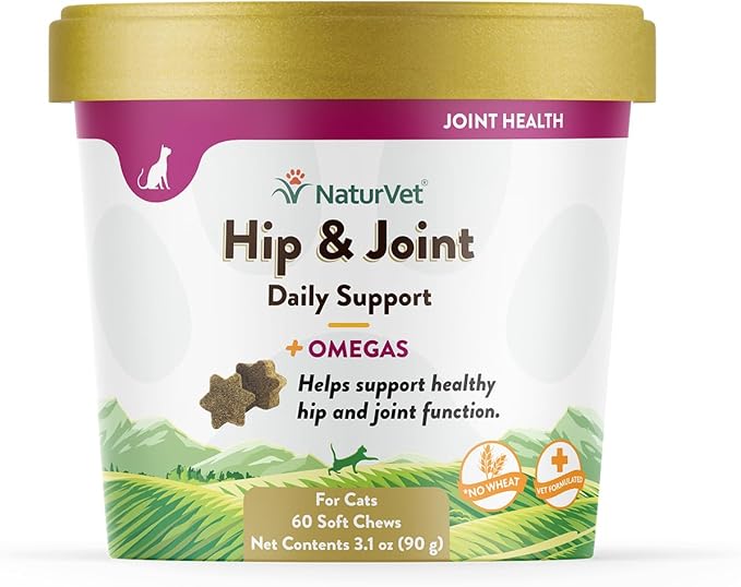 NaturVet Hip N Joint Con Omega para Gato 60 unidades