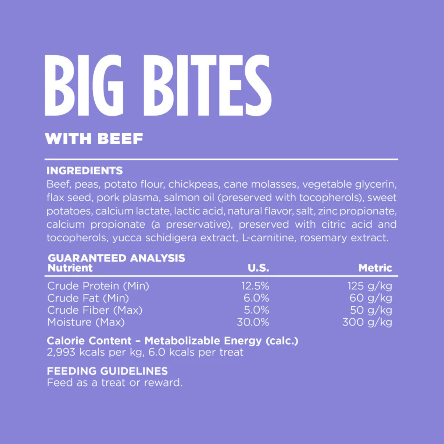 Snack para Perro NutriOurce Grain Free Bocados Grandes con sabor a Carne 14 Oz.