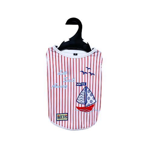 Suéter Barquito Rayas Rojas M