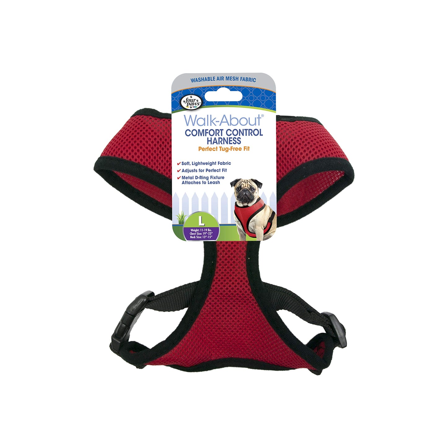 Pechera Four Paws Confort Control Roja L