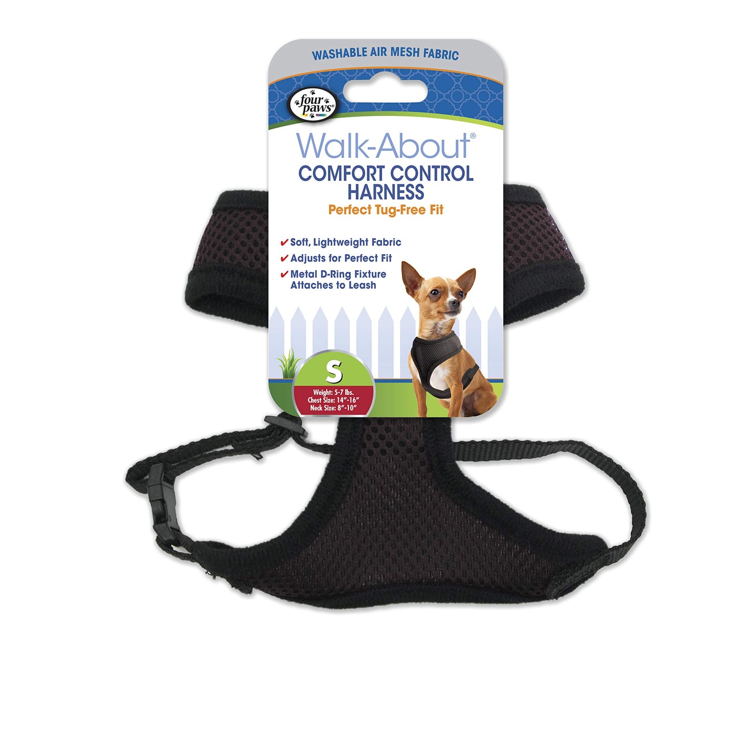 Pechera Four Paws Confort Control Negra S