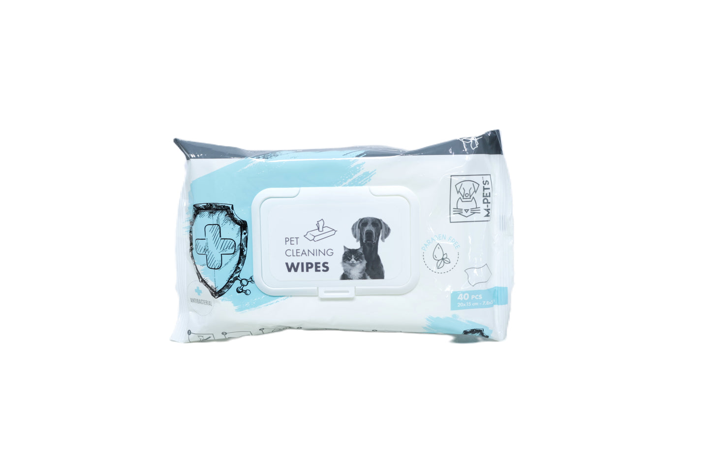 Toallitas Húmedas Antibacteriales M-Pets 40 piezas