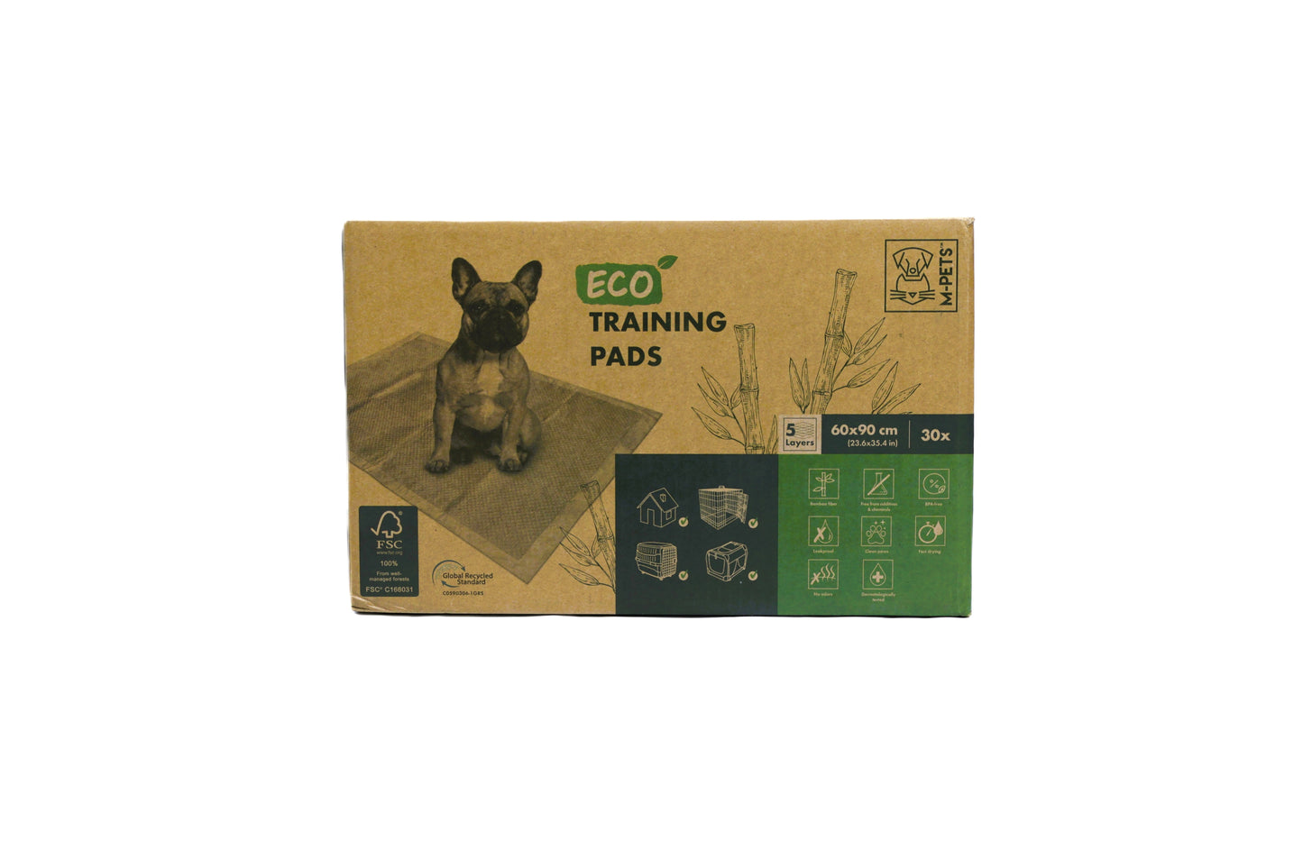 Pads de Entrenamiento para Cachorro Eco M-Pets 60X90 30 unidades