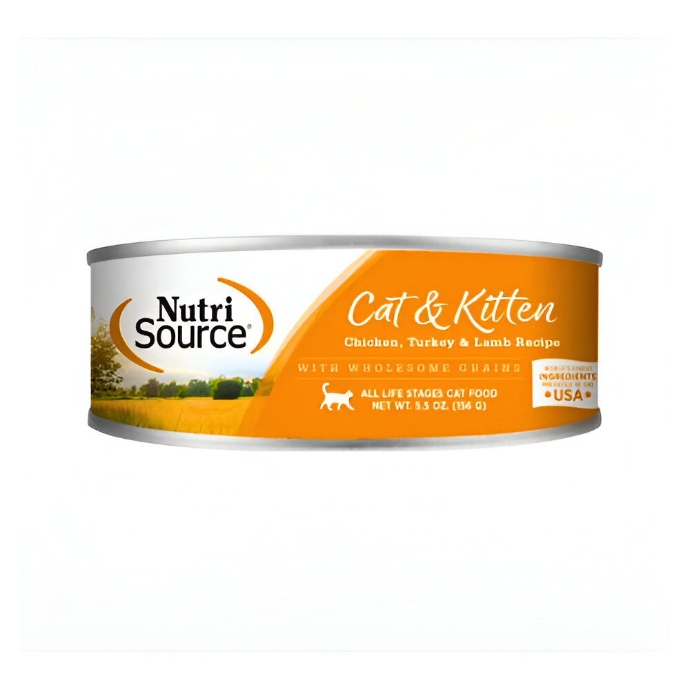 NutriSource Lata Gato y Gatito Pollo, Pavo y Cordero 5Oz