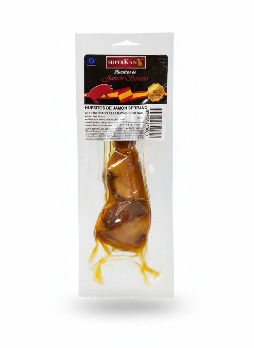 Snack Superkan Huesos de Jamón Serrano 3 unidades