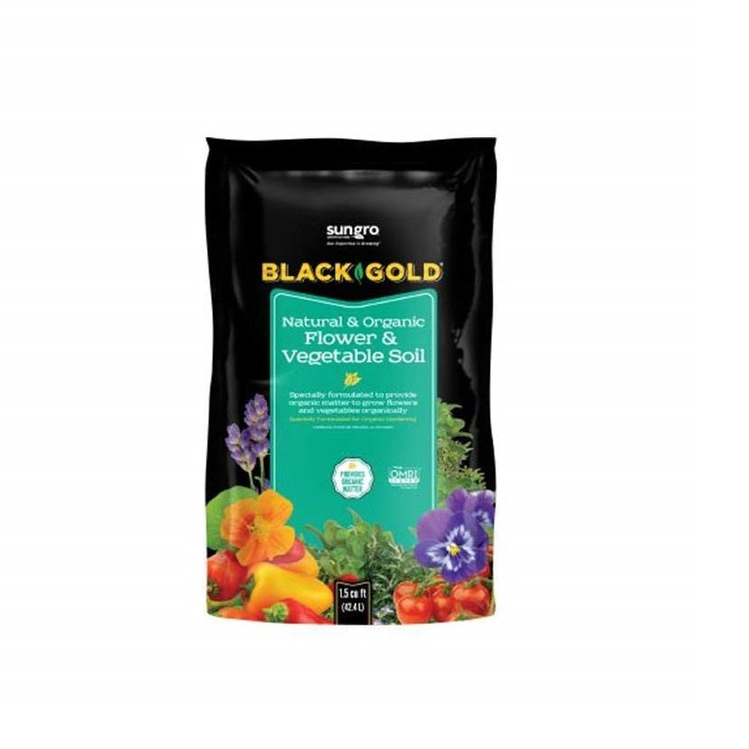 Sustrato Black Gold Flores y Vegetales 23LB