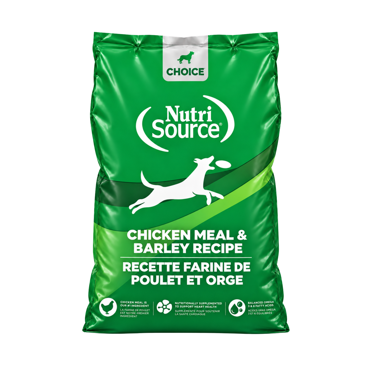 Alimento Nutri Source para perros raza grande de pollo y cebada 40LB