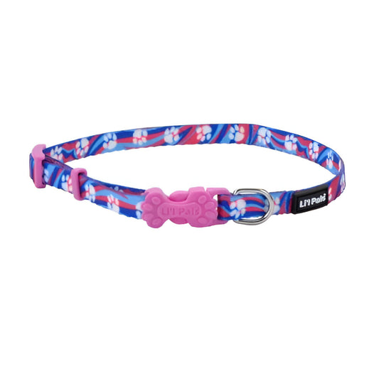 Collar Azul y Rosa Huellita 5/16