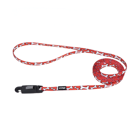 Correa De Cachorro Roja Con Huesitos Coa