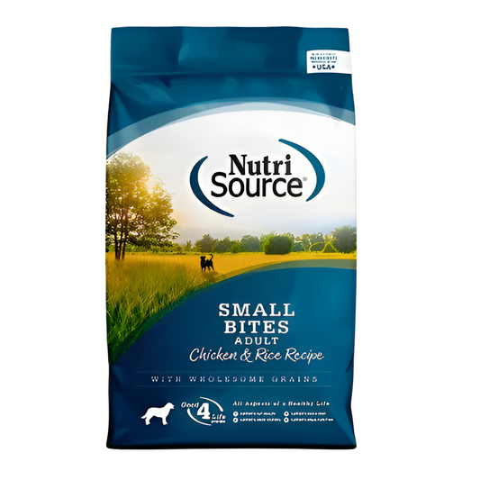 Alimento NutriSource Perro Adulto SMB Pollo y Arroz 5LB