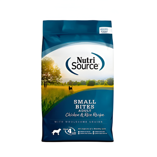 Alimento NutriSource Perro Adulto  Small Bites Pollo y Arroz 12LB