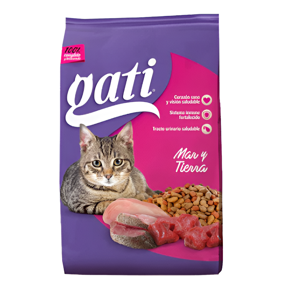 Alimento Seco Para Gatos Adultos Gati Mar y Tierra 2 LB