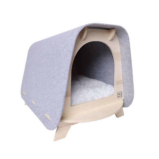 Cama Casita De Madera Para Gato