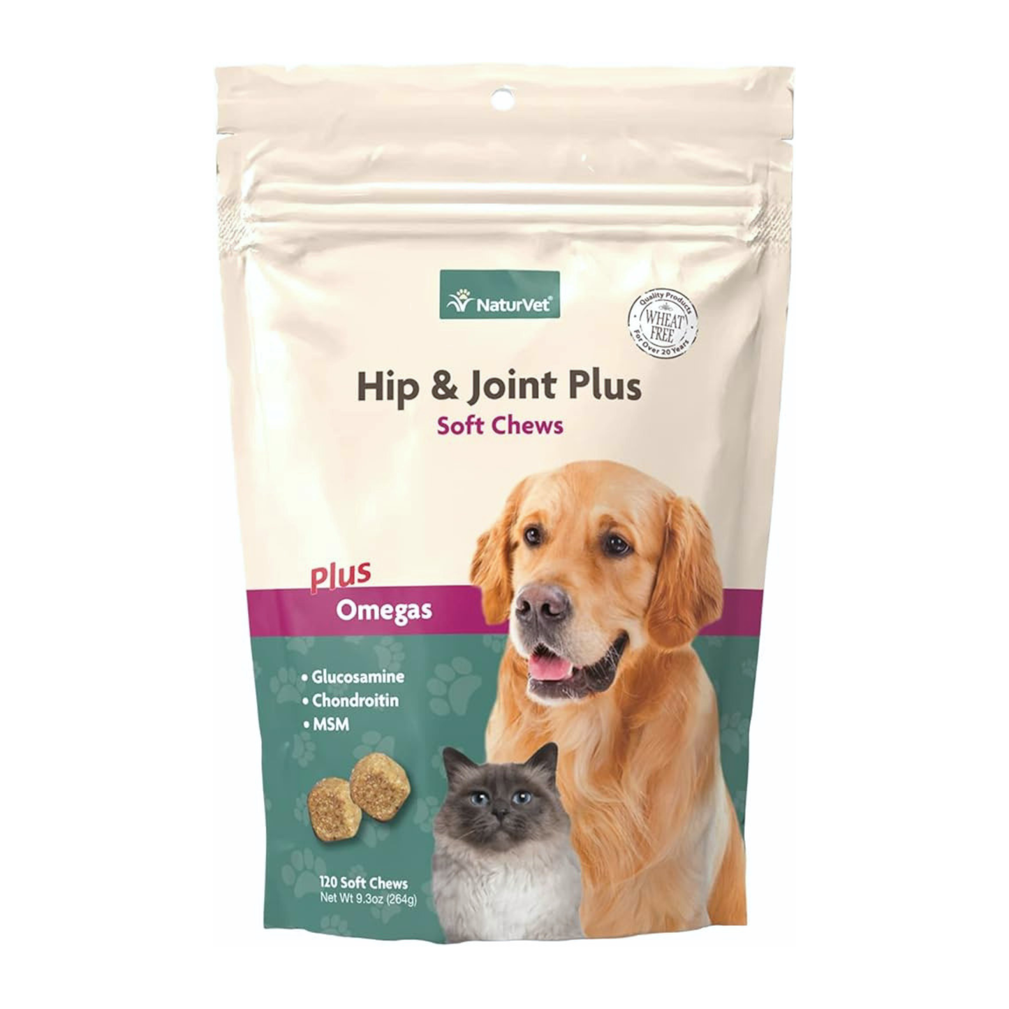NaturVet Hip N Joint Con Omega para Gato 60 unidades