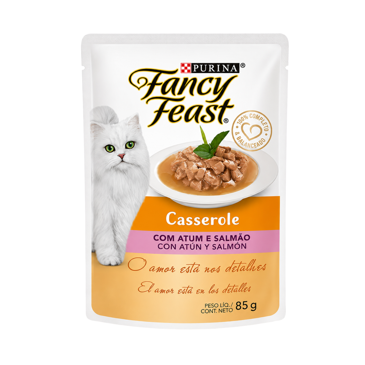 FANCY FEAST CAZUELA ATUN Y SALMON POUCH