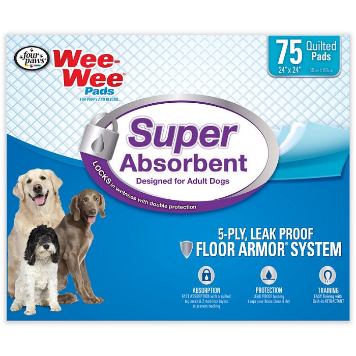 Four Paws Wee Wee Pad Super Absorbente 75U