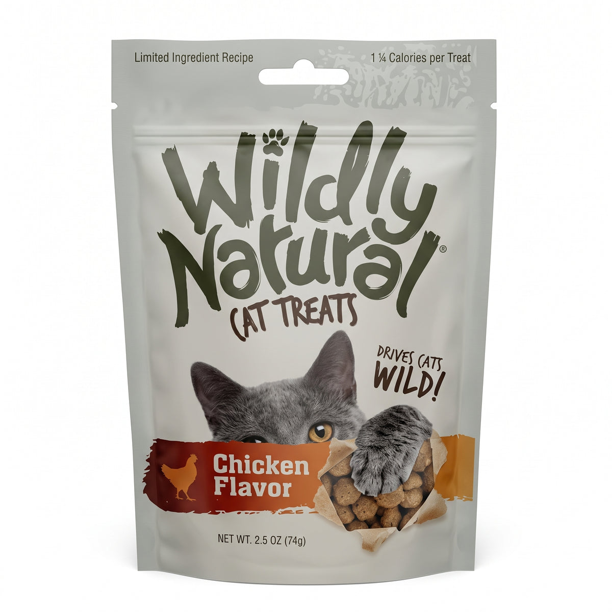 Snack natural para gatos sabor a pollo 2.5Oz