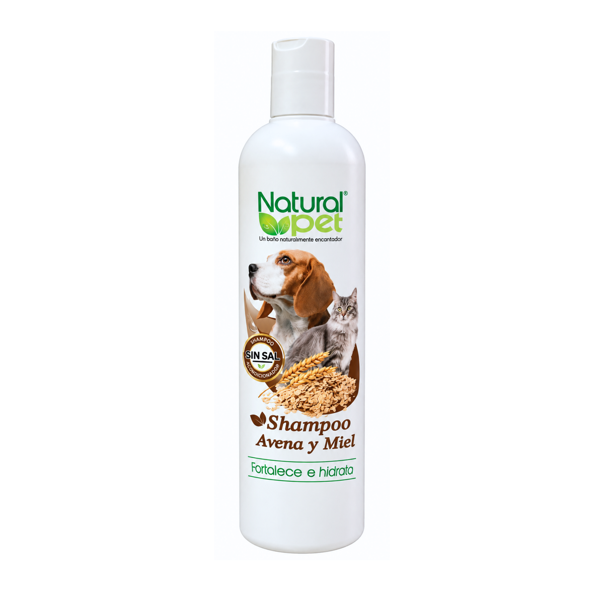Shampoo Natural Pet Avena y Miel 16 Onzas