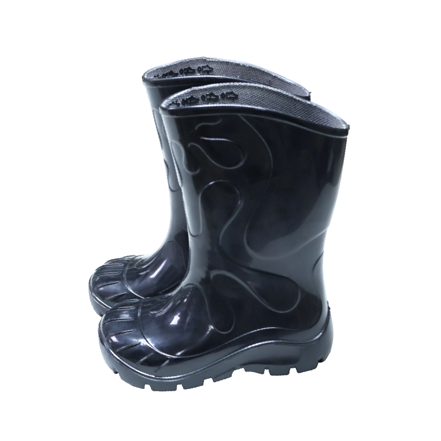 Bota Para Niños Pvc Negra #21
