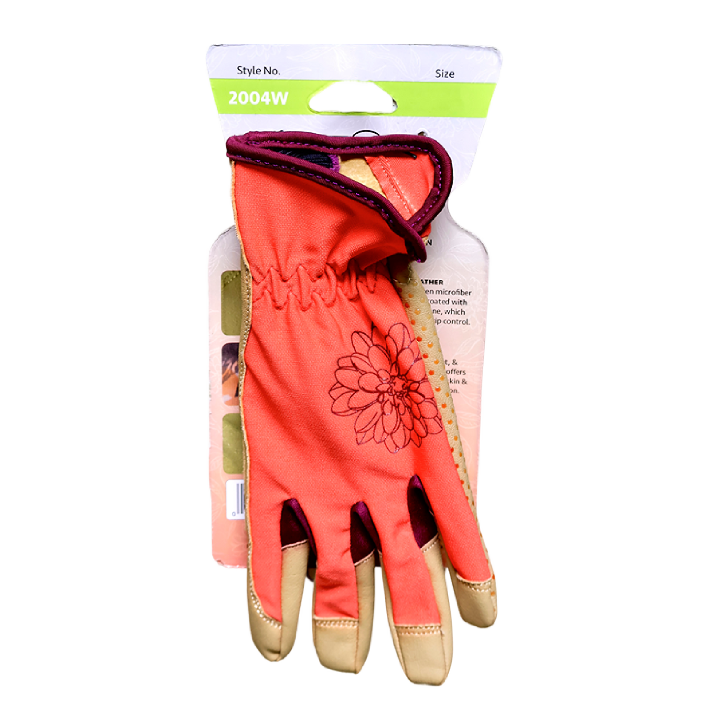 Guante de Cuero para Dama Magenta-S