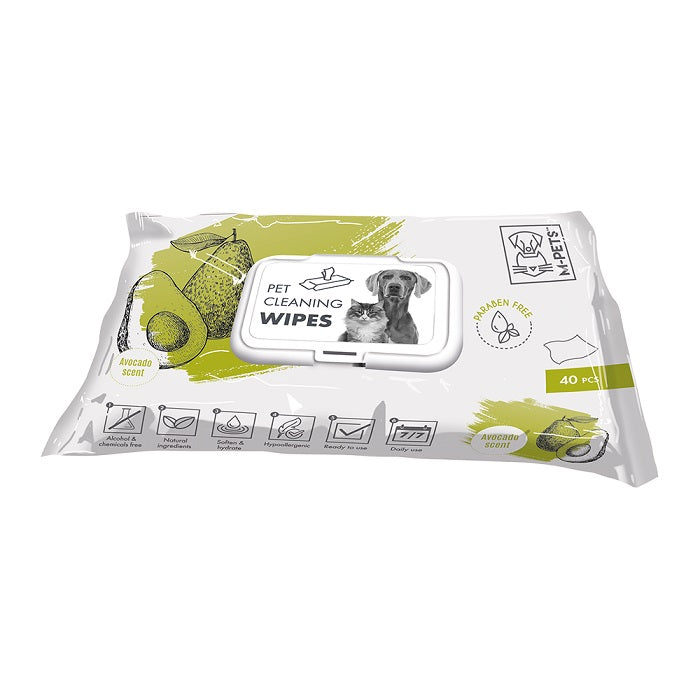 Pañitos Húmedos Aguacate M-Pets 40 piezas