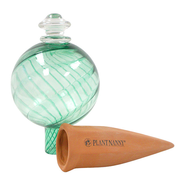 Globo Espiral Verde con Estaca para Riego