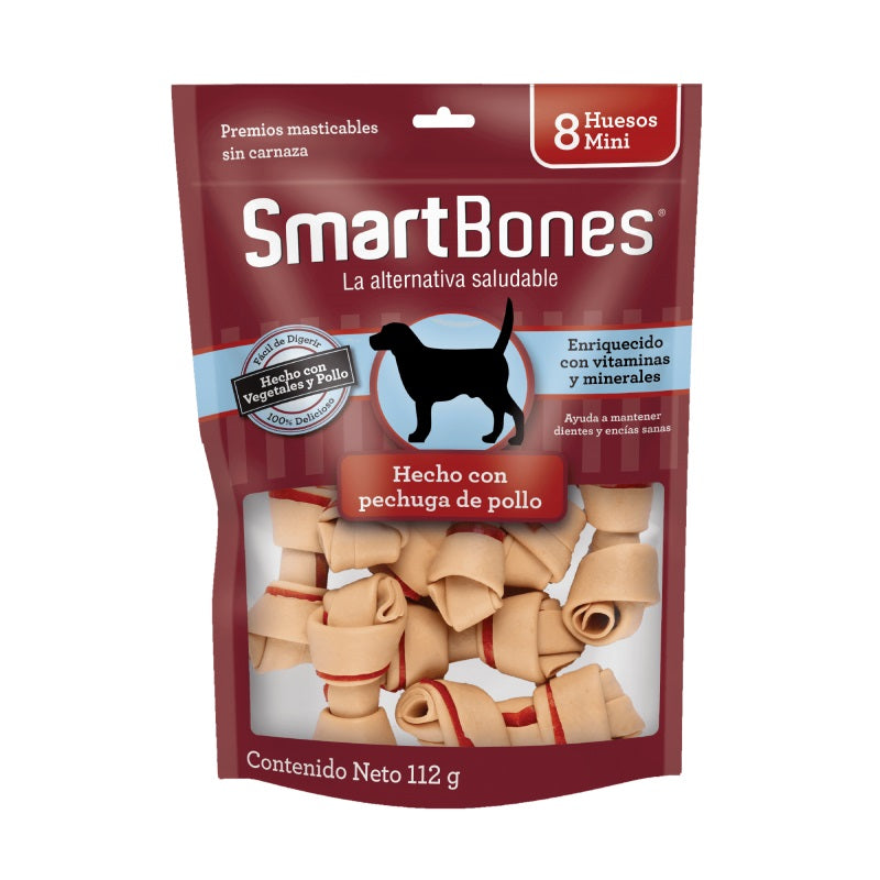 Snack Smartbones Sabor Pollo Mini 8 Ct