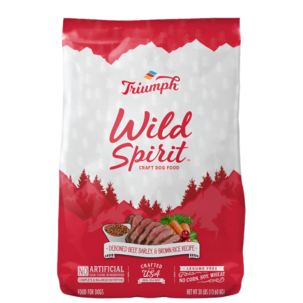 Alimento Para Perro Triumph Wild Spirit Carne, Cebada, Arroz Integral 30LB