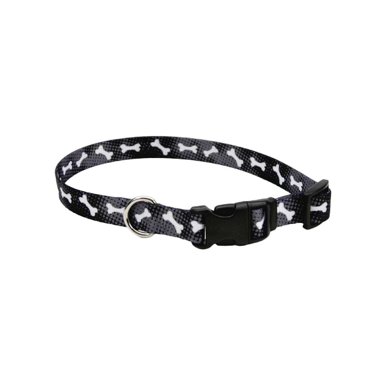 Collar para Mascota Negro con Diseño de Huesitos