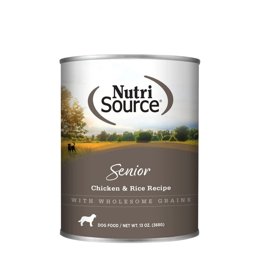 Alimento NutriSource en Lata Senior de Pollo 13Oz