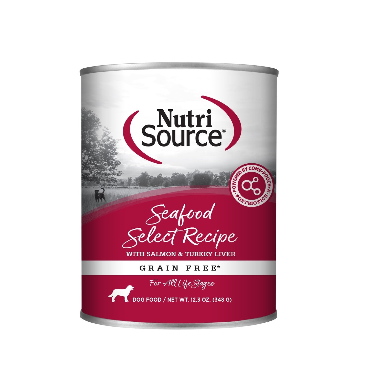 Alimento NutriSource en Lata perro GF de Mariscos 13Oz