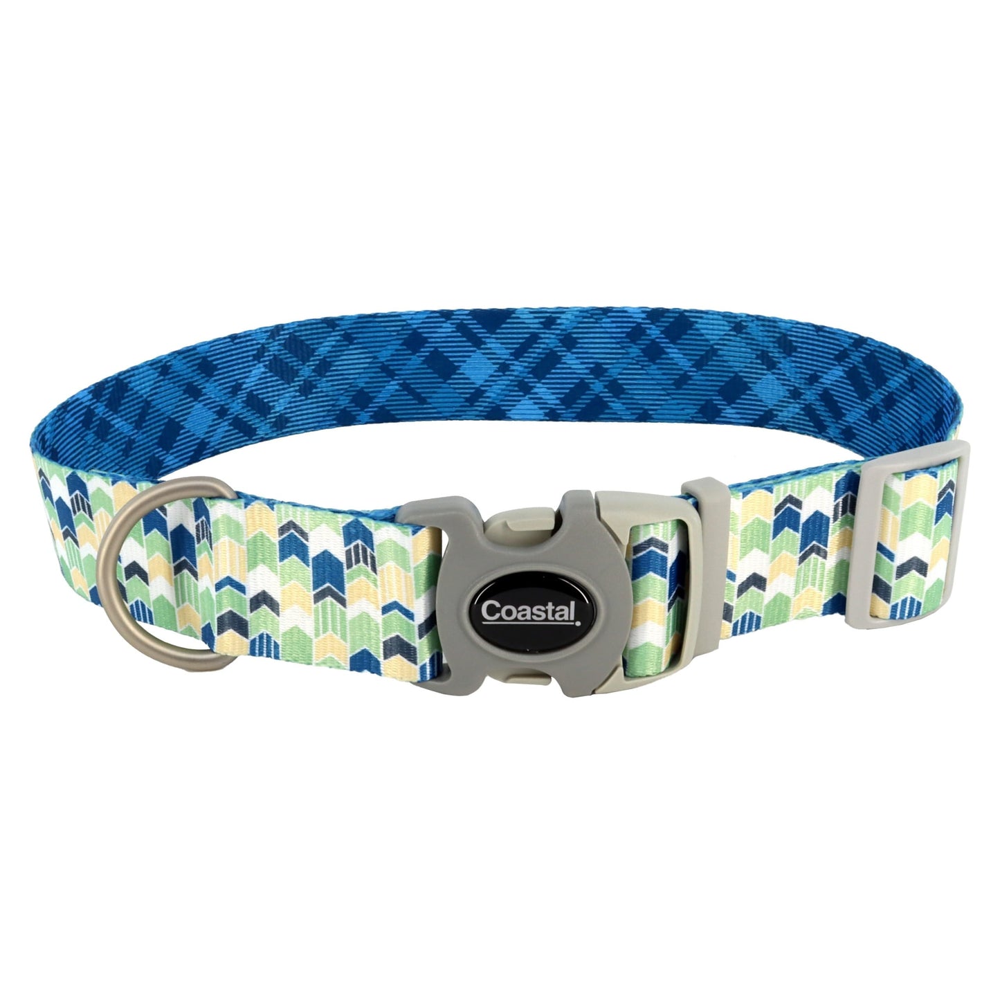 Collar Chevrons Verde y Azul Marino