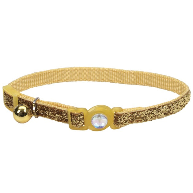 Collar Amarillo con Brillo para Gato