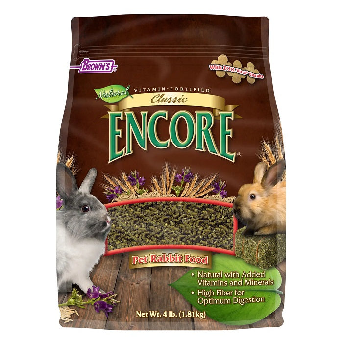 Alimento Browns Encore Classic Conejos 4 Lb
