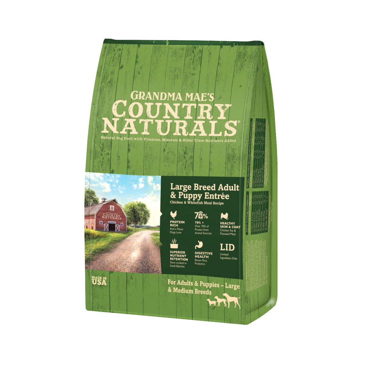 Alimento Grandma Mae s Perro Raza Grande Country Naturals