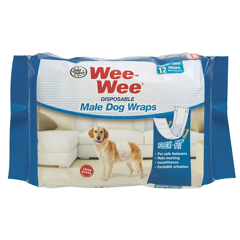 Four Paws Pañal para Perro Macho 12 uds