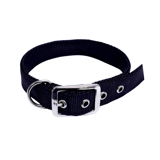 Collar Para Mascota Doble Negro -1"x22"