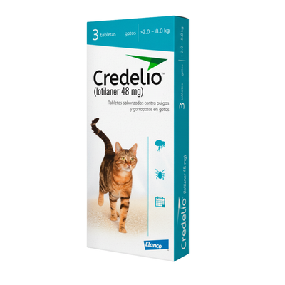 Credelio Tableta 48 MG Gatos 3 Tabletas