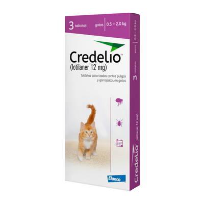 Credelio Tableta 12 MG Gatos 3 Tabletas