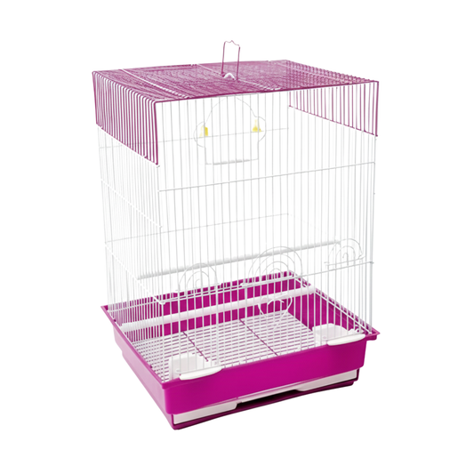 Jaula para Aves Rosa 36.5*27.5*45
