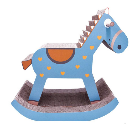 Cartón Rascador para Caballo Azul