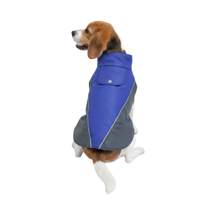 Capote Para Mascota Azul Con Gris/ Xs