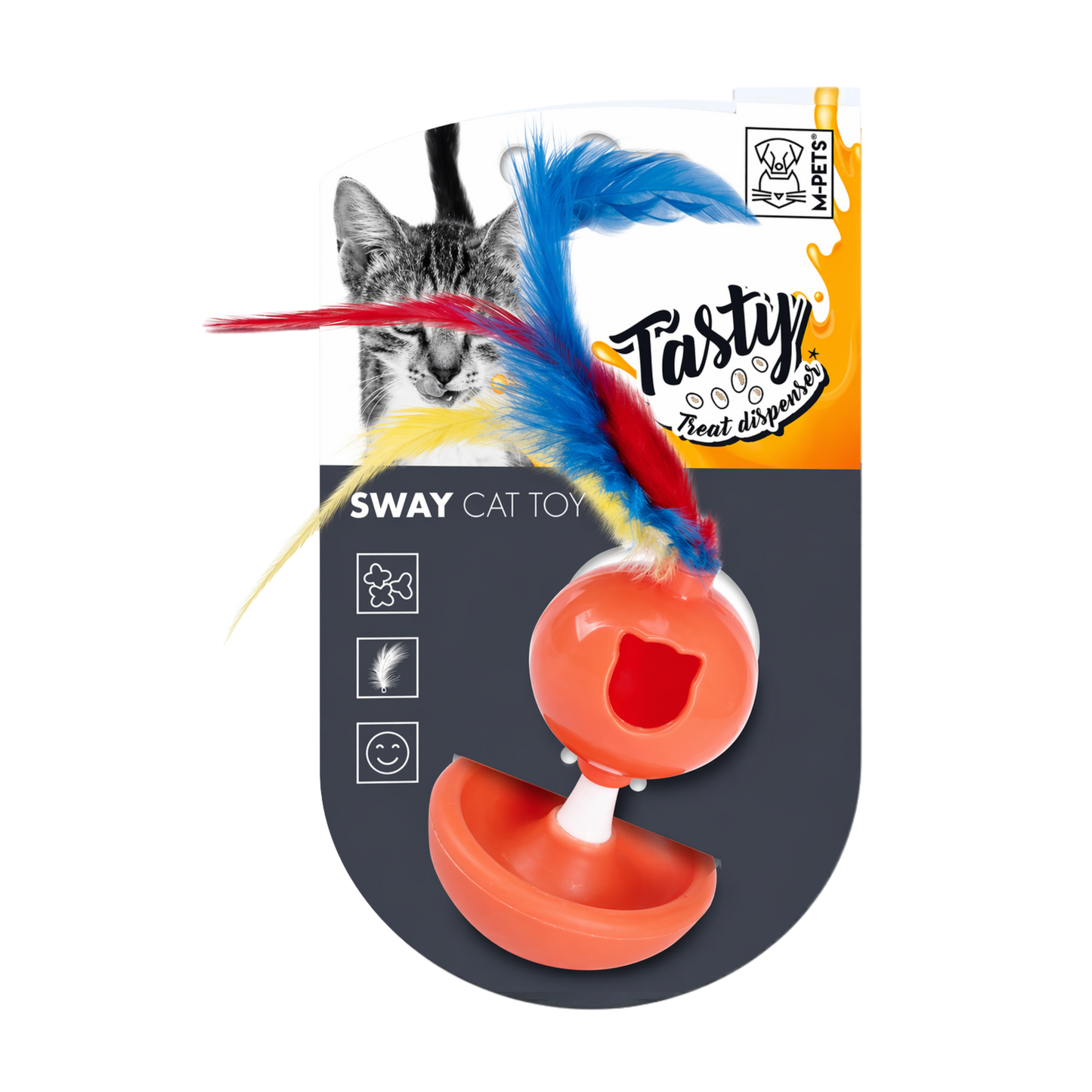 Juguete Para Gatos Con Plumas / Dispensador D Treat