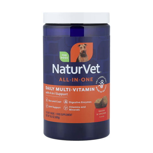 NaturVet Vitaminas Masticables Para Perros 120Und