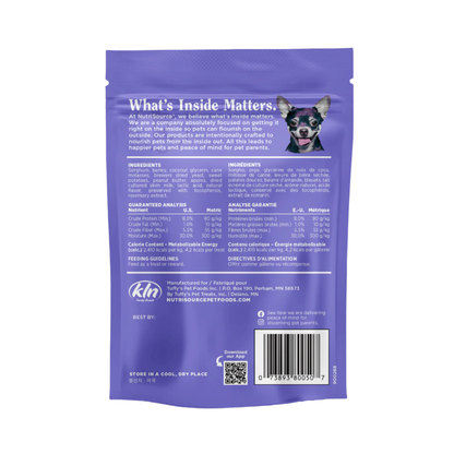 Snack para Perro NutriSource con sabor Arándano y Almendra 6 Oz.